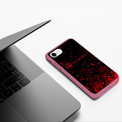 Чехол iPhone 7/8 матовый Мерседес 115, цвет: 3D-малиновый — фото 2