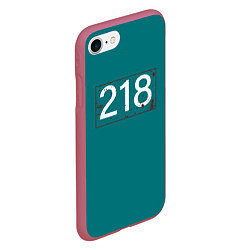 Чехол iPhone 7/8 матовый Игрок в кальмара 218, цвет: 3D-малиновый — фото 2