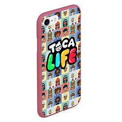 Чехол iPhone 7/8 матовый Toca Life, цвет: 3D-малиновый — фото 2