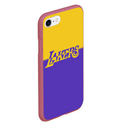 Чехол iPhone 7/8 матовый KobeBryant Los Angeles Lakers,, цвет: 3D-малиновый — фото 2