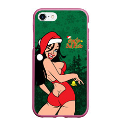 Чехол iPhone 7/8 матовый Jingle Bell Club, цвет: 3D-малиновый