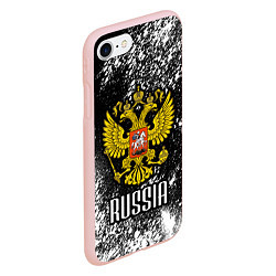 Чехол iPhone 7/8 матовый Russia, цвет: 3D-светло-розовый — фото 2