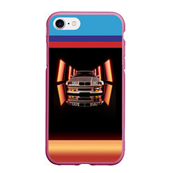 Чехол iPhone 7/8 матовый БЭХА Мка BMW M, цвет: 3D-малиновый