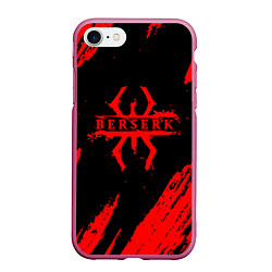 Чехол iPhone 7/8 матовый Берсерк - Berserk, цвет: 3D-малиновый