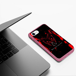 Чехол iPhone 7/8 матовый Берсерк berserk аниме, цвет: 3D-малиновый — фото 2