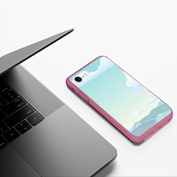 Чехол iPhone 7/8 матовый Чистая природа, цвет: 3D-малиновый — фото 2
