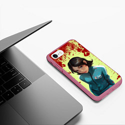 Чехол iPhone 7/8 матовый Номер 420: Случайный игрок, цвет: 3D-малиновый — фото 2