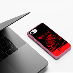 Чехол iPhone 7/8 матовый Токийские мстители: Вальгалла, цвет: 3D-малиновый — фото 2