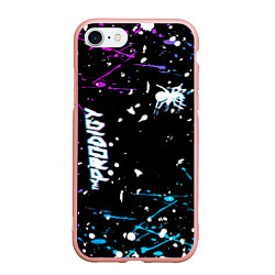 Чехол iPhone 7/8 матовый The Prodigy паук, цвет: 3D-светло-розовый