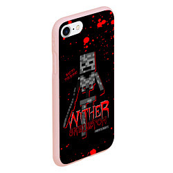 Чехол iPhone 7/8 матовый WITHER SKELETON, цвет: 3D-светло-розовый — фото 2