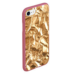 Чехол iPhone 7/8 матовый Мятая Фольга, цвет: 3D-малиновый — фото 2