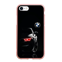 Чехол iPhone 7/8 матовый BMW МИНИМЛ, цвет: 3D-светло-розовый