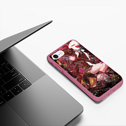 Чехол iPhone 7/8 матовый HU TAO ХУ ТАО Похоронное бюро, цвет: 3D-малиновый — фото 2
