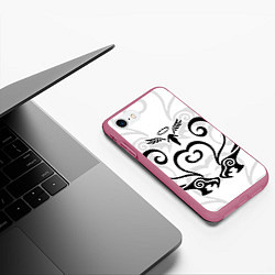 Чехол iPhone 7/8 матовый WALHALLA TEAM DRAKEN TATTOO, цвет: 3D-малиновый — фото 2