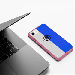 Чехол iPhone 7/8 матовый Новамарины цвет ордена, цвет: 3D-малиновый — фото 2