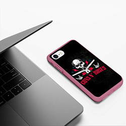 Чехол iPhone 7/8 матовый Rock from the jungle, цвет: 3D-малиновый — фото 2