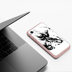 Чехол iPhone 7/8 матовый SONIC BLACK СОНИК, цвет: 3D-светло-розовый — фото 2