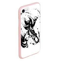 Чехол iPhone 7/8 матовый SONIC BLACK СОНИК, цвет: 3D-светло-розовый — фото 2
