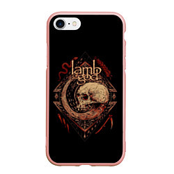 Чехол iPhone 7/8 матовый LOG Skull, цвет: 3D-светло-розовый