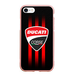 Чехол iPhone 7/8 матовый DUCATI CARBON LOGO ITALY CONCERN