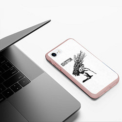 Чехол iPhone 7/8 матовый Led Zeppelin IV, цвет: 3D-светло-розовый — фото 2