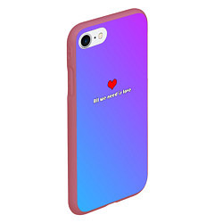 Чехол iPhone 7/8 матовый Bright love, цвет: 3D-малиновый — фото 2