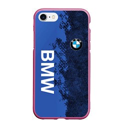 Чехол iPhone 7/8 матовый BMW Бэха, цвет: 3D-малиновый