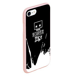 Чехол iPhone 7/8 матовый Noize MC Нойз МС, цвет: 3D-светло-розовый — фото 2