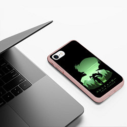 Чехол iPhone 7/8 матовый Атака титанов 4 Эрен, цвет: 3D-светло-розовый — фото 2