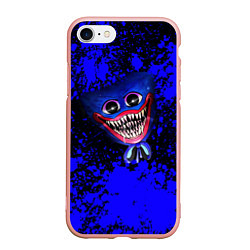 Чехол iPhone 7/8 матовый Huggy Wuggy: Blue Rage, цвет: 3D-светло-розовый