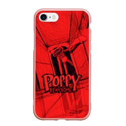 Чехол iPhone 7/8 матовый Poppy Playtime: Red Room, цвет: 3D-светло-розовый