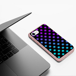 Чехол iPhone 7/8 матовый NEON WINTER IS COMING ЗИМА БЛИЗКО НЕОН, цвет: 3D-светло-розовый — фото 2