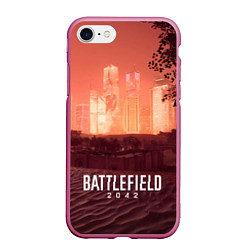Чехол iPhone 7/8 матовый Battlefield 2042 - Песочные часы, цвет: 3D-малиновый