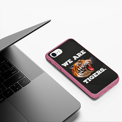 Чехол iPhone 7/8 матовый Тигр We are tigers, цвет: 3D-малиновый — фото 2