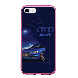 Чехол iPhone 7/8 матовый AUDI лого