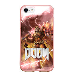 Чехол iPhone 7/8 матовый Брутальный DoomGay Hell rock