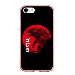 Чехол iPhone 7/8 матовый ГОДЗИЛА, ИЕРОГЛИФЫ, цвет: 3D-светло-розовый
