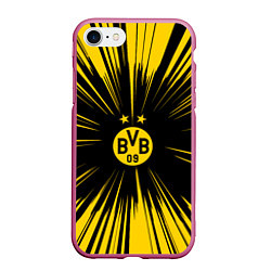 Чехол iPhone 7/8 матовый Borussia Dortmund Crush Theme, цвет: 3D-малиновый