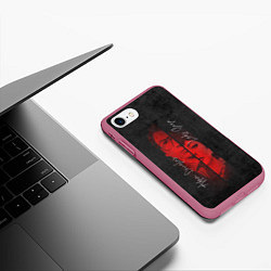 Чехол iPhone 7/8 матовый Adam & Gaga, цвет: 3D-малиновый — фото 2