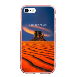 Чехол iPhone 7/8 матовый Led Zeppelin коллекционное, цвет: 3D-светло-розовый