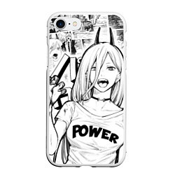 Чехол iPhone 7/8 матовый Power - Chainsaw-Man