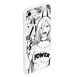 Чехол iPhone 7/8 матовый Power - Chainsaw-Man, цвет: 3D-белый — фото 2