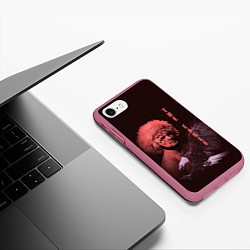 Чехол iPhone 7/8 матовый The Eagle Хабиб, цвет: 3D-малиновый — фото 2