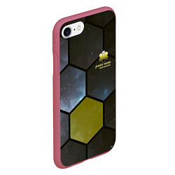 Чехол iPhone 7/8 матовый JWST space cell theme, цвет: 3D-малиновый — фото 2