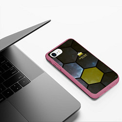 Чехол iPhone 7/8 матовый JWST space cell theme, цвет: 3D-малиновый — фото 2