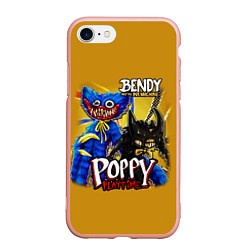 Чехол iPhone 7/8 матовый POPPY PLAYTIME AND BENDY AND THE INK MACHINE, цвет: 3D-светло-розовый