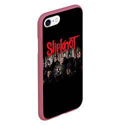 Чехол iPhone 7/8 матовый Slipknot 5: The Gray Chapter, цвет: 3D-малиновый — фото 2