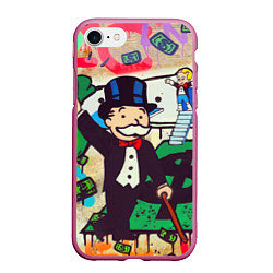 Чехол iPhone 7/8 матовый Alec Monopoly ART, цвет: 3D-малиновый