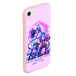 Чехол iPhone 7/8 матовый Стадии Джинкс, цвет: 3D-светло-розовый — фото 2
