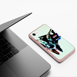 Чехол iPhone 7/8 матовый Iowa - Slipknot, цвет: 3D-светло-розовый — фото 2